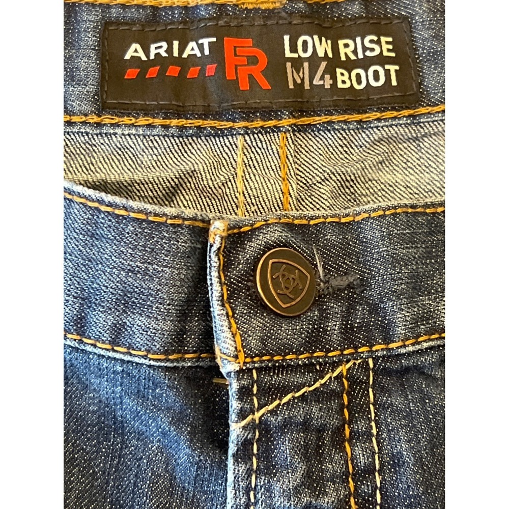 Ariat FR M4 Boot Low Rise Jeans Mens Denim Blue Bootcut Size‎ 42X33 Work